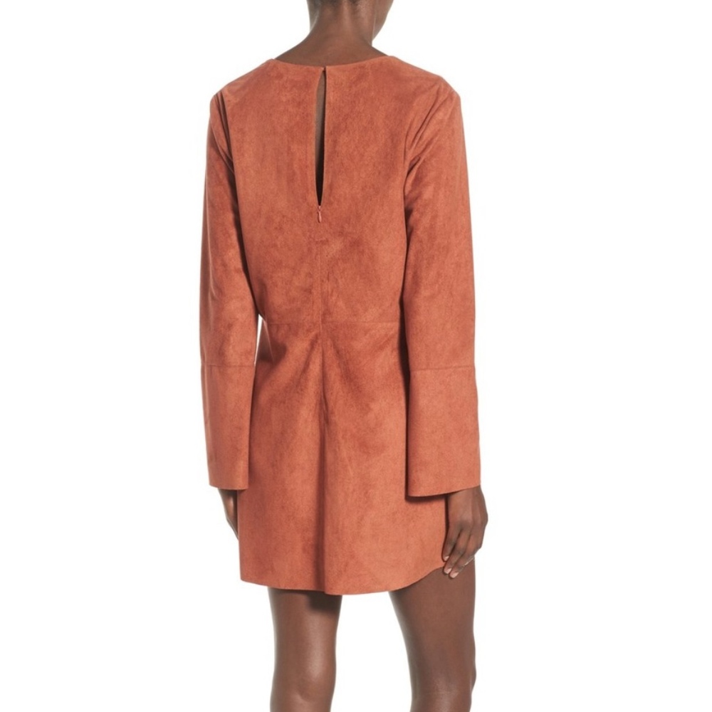 ASTR The Label Rust Faux Suede Shift Dress - Picture 2 of 6